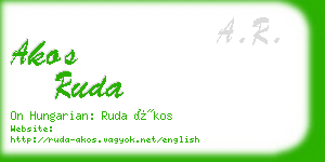 akos ruda business card